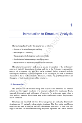 Introduction to Structural Analysis