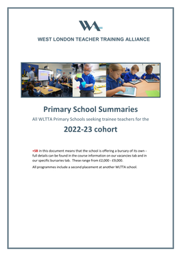 WLTTA Primary School Summary Descriptions