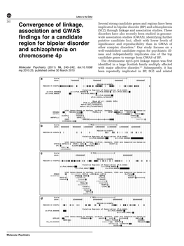 Convergence of Linkage, Association and GWAS Findings for a Candidate