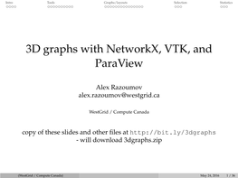 3D Graphs with Networkx, VTK, and Paraview