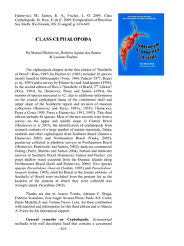 Class Cephalopoda