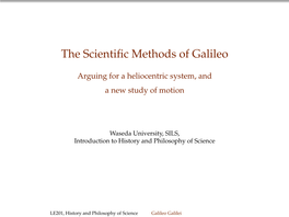 Galileo's Arguments