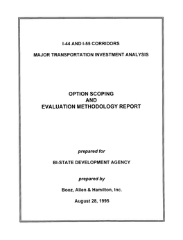 Option Scoping and Evaluation Methodology Report