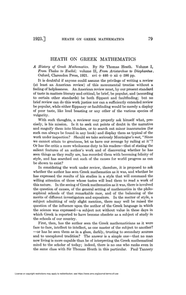 Heath on Greek Mathematics 79