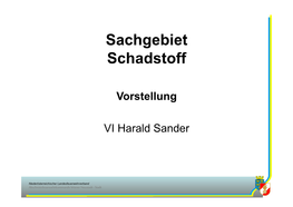 Sachgebiet Schadstoff