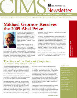 Spring 2009 Newsletter