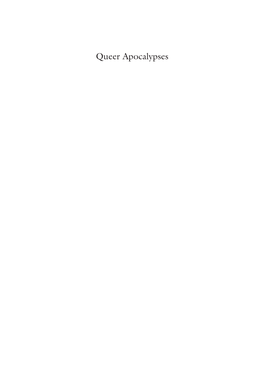 Queer Apocalypses Lorenzo Bernini Queer Apocalypses