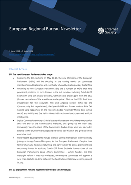 European Regional Bureau Newsletter