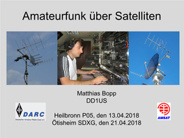 Amateurfunk Über Satelliten