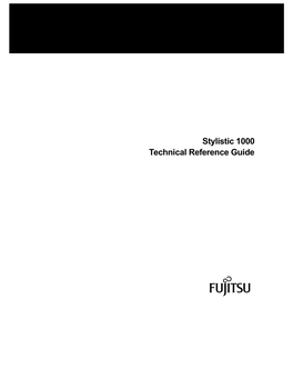 Stylistic 1000 Technical Reference Guide