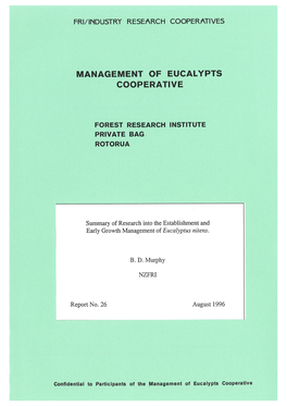 Management of Eucalypts Cooperative