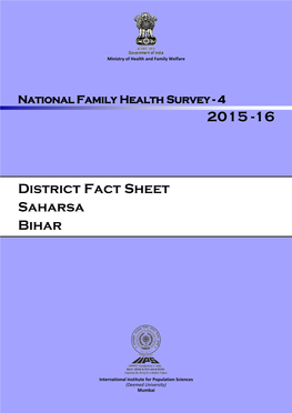 District Fact Sheet Saharsa Bihar