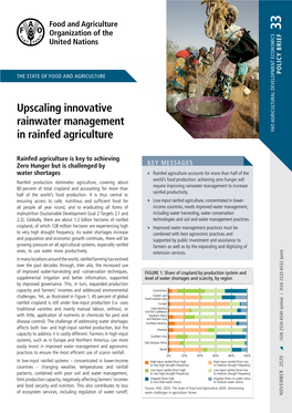 Upscaling Innovative Rainwater Management in Rainfed Agriculture