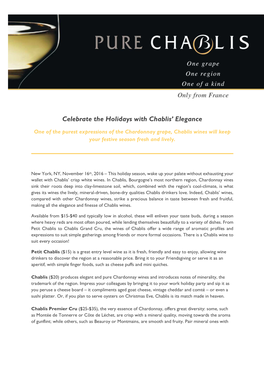 Celebrate the Holidays with Chablis Elegance