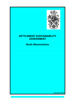 SETTLEMENT SUSTAINABILITY ASSESSMENT North Warwickshire