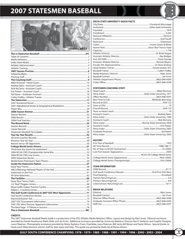 2007 Statesmen Baseball