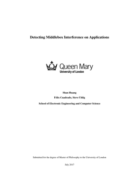 Detecting Middlebox Interference on Applications