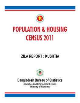 BANGLADESH POPULATION and HOUSING CENSUS 2011 Zila Report