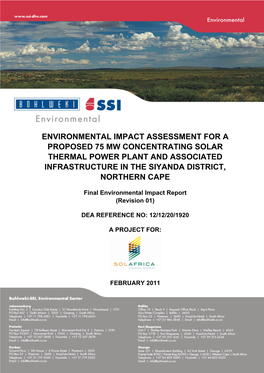 EIA Report by Providing a Holistic Evaluation of the Most Important Environmental Impacts Identified Through the Process