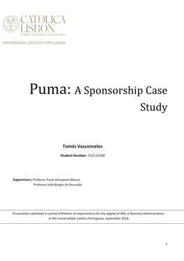 Puma: a Sponsorship Case Study