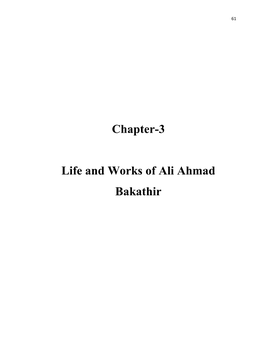 Chapter-3 Life and Works of Ali Ahmad Bakathir