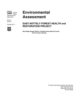 Environmental Assessment in Compliance with the National Environmental Policy Act (NEPA) and Other Relevant Federal and State Laws and Regulations