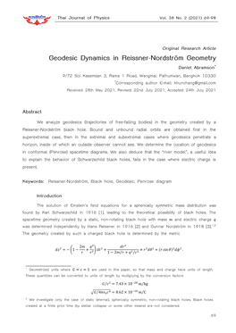 Geodesic Dynamics in Reissner-Nordström Geometry