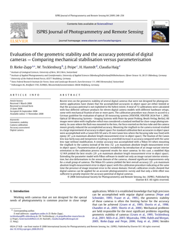 Evaluation of the Geometric Stability and the Accuracy Potential of Digital Cameras — Comparing Mechanical Stabilisation Versus Parameterisation