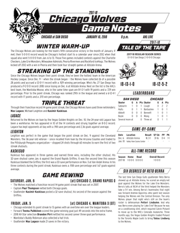 Chicago Wolves Game Notes