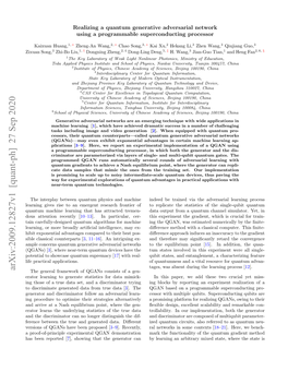 Realizing a Quantum Generative Adversarial Network Using a Programmable Superconducting Processor