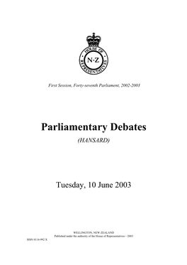 Parliamentary Debates (HANSARD)