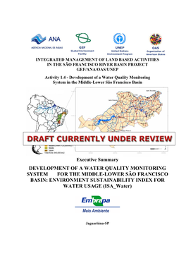 Development of a Water Quality Monitoring System in the Middle-Lower São Francisco Basin