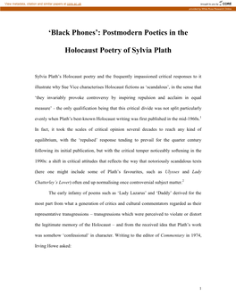 The Holocaust Poetry Of