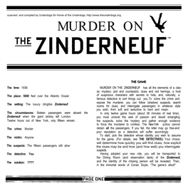 Murder on $ ‘“‘Zinderneijftm