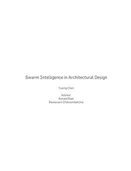 Swarm Intelligence in Architectural Design