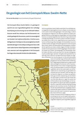 De Geologie Van Het Grenspark Maas-Swalm-Nette