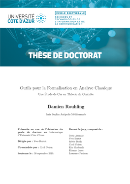Outils Pour La Formalisation En Analyse Classique Damien Rouhling