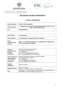 Relazione Te Relazione Tecnica Intervento