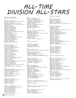 All-Time Division All-Stars