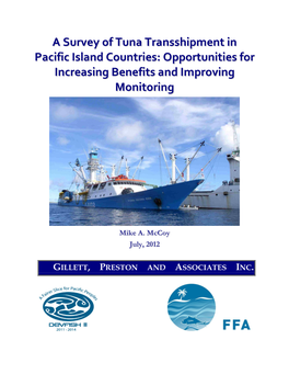 A Survey of Tuna Transshipment in Pacific Island Countries: Opportunities for Increasing Benefits and Improving Monitoring