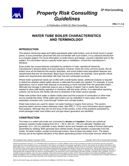 Water Tube Boiler Characteristics and Terminology