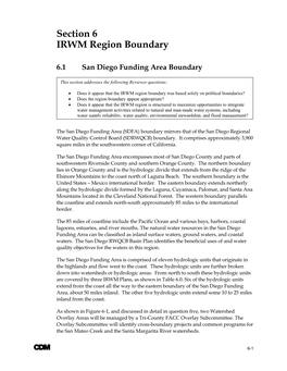 Section 6 IRWM Region Boundary