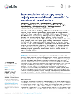 Secretase at the Cell Surface