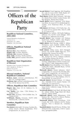 Officers of the Republican Party