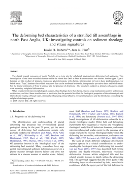 The Deforming Bed Characteristics of a Stratified Till Assemblage in North