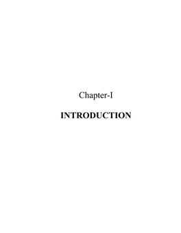 Chapter-I INTRODUCTION