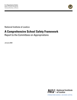 A Comprehensive School Safety Framework Report to the Committees on Appropriations