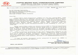 Letter DRAFT RFP JMRC Invites Suggestions for Leasing of Spare