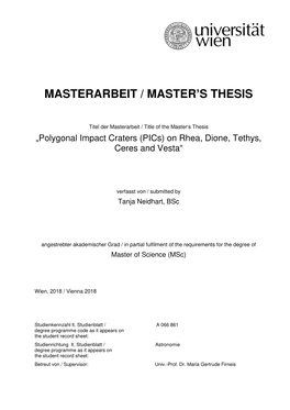 Masterarbeit / Master's Thesis