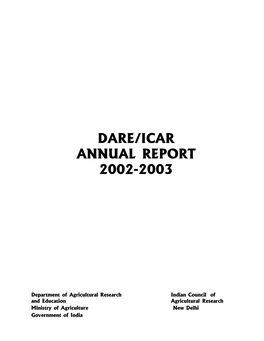 Dare/Icar Annual Report 2002-2003